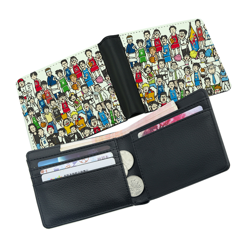 Carteira Bifold de Couro Sintético de Sublimação Masculina com Impressão em Dois Lados