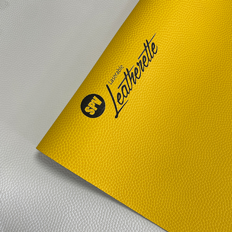 Folhas de couro sintético com textura de basquete a laser com adesivo/sem adesivo
