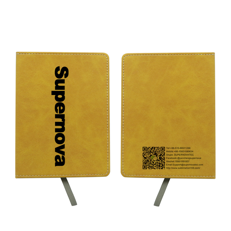 Caderno de Couro Cor Sublimação - Tamanho A6 Caderno de Couro Cor Sublimação - Tamanho A6