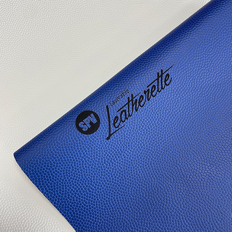 Folhas de couro sintético com textura de basquete a laser com adesivo/sem adesivo