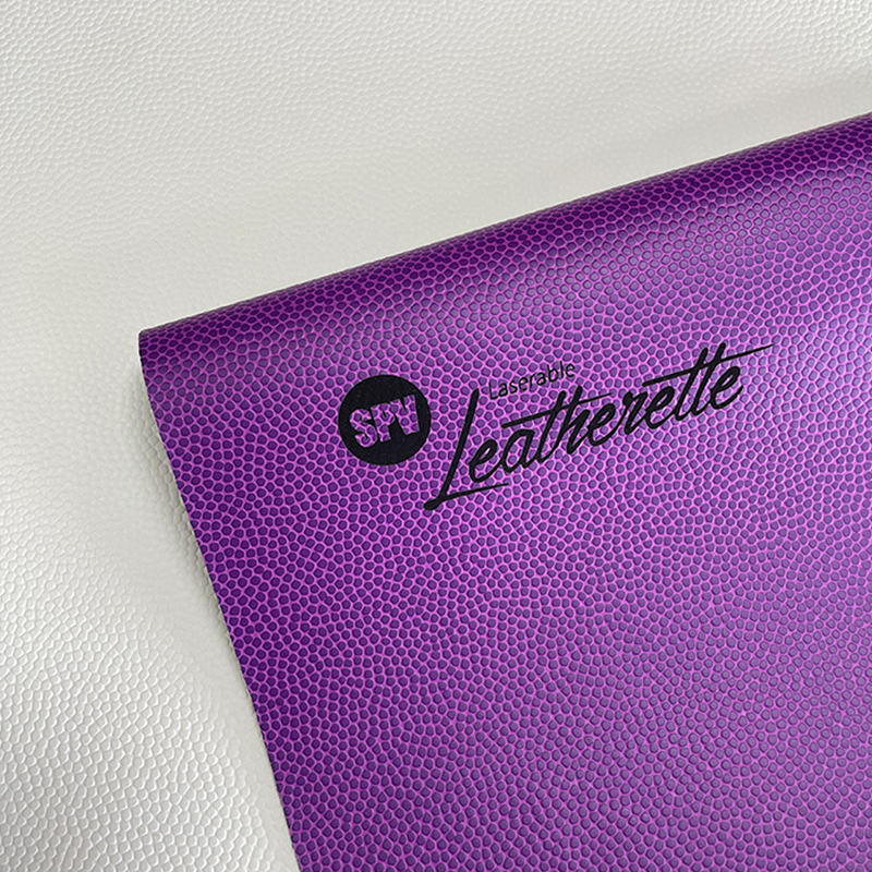 Folhas de couro sintético com textura de basquete a laser com adesivo/sem adesivo
