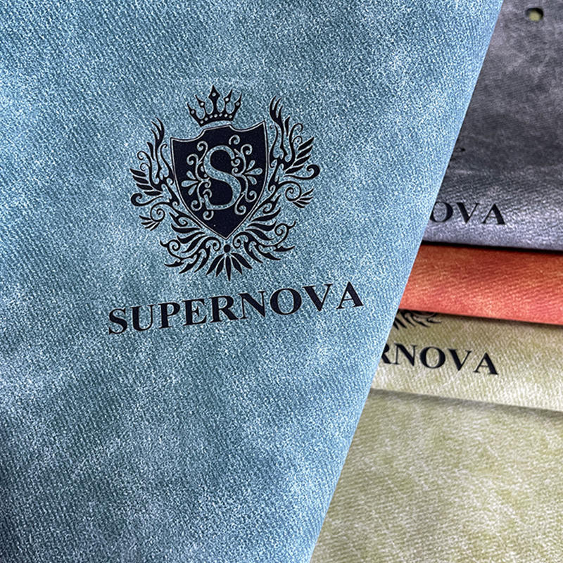Folhas de couro sintético denim laseráveis com adesivo/sem adesivo