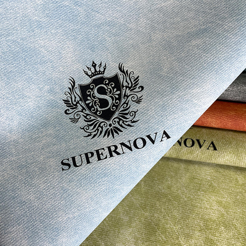 Folhas de couro sintético denim laseráveis com adesivo/sem adesivo