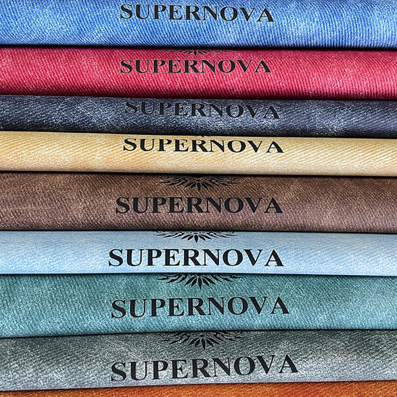 Folhas de couro sintético denim laseráveis com adesivo/sem adesivo