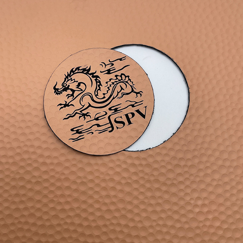 Folhas de couro sintético com textura de golfe a laser com adesivo/sem adesivo