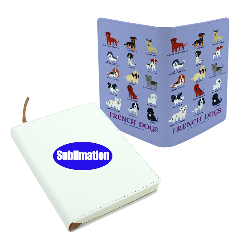 Caderno de couro PU de sublimação - tamanho A6